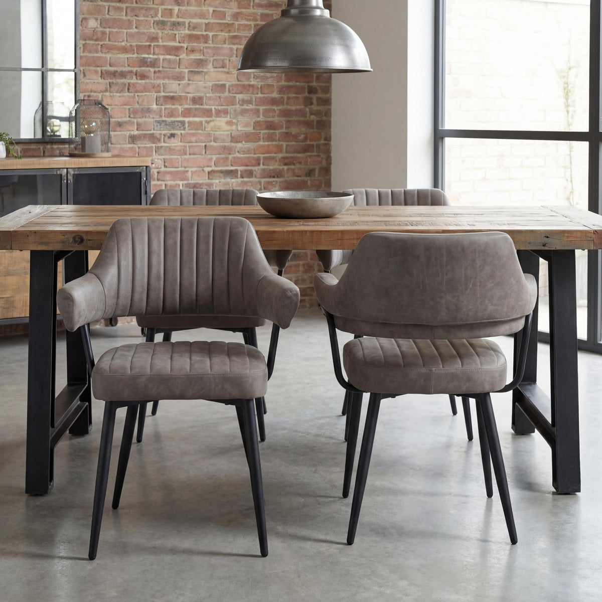 Rhonwen Faux Leather Dining Chair