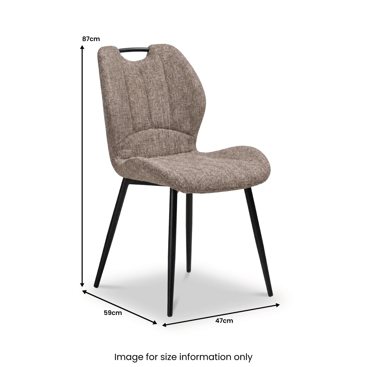 Delvine Textured Fabric Dining Chair