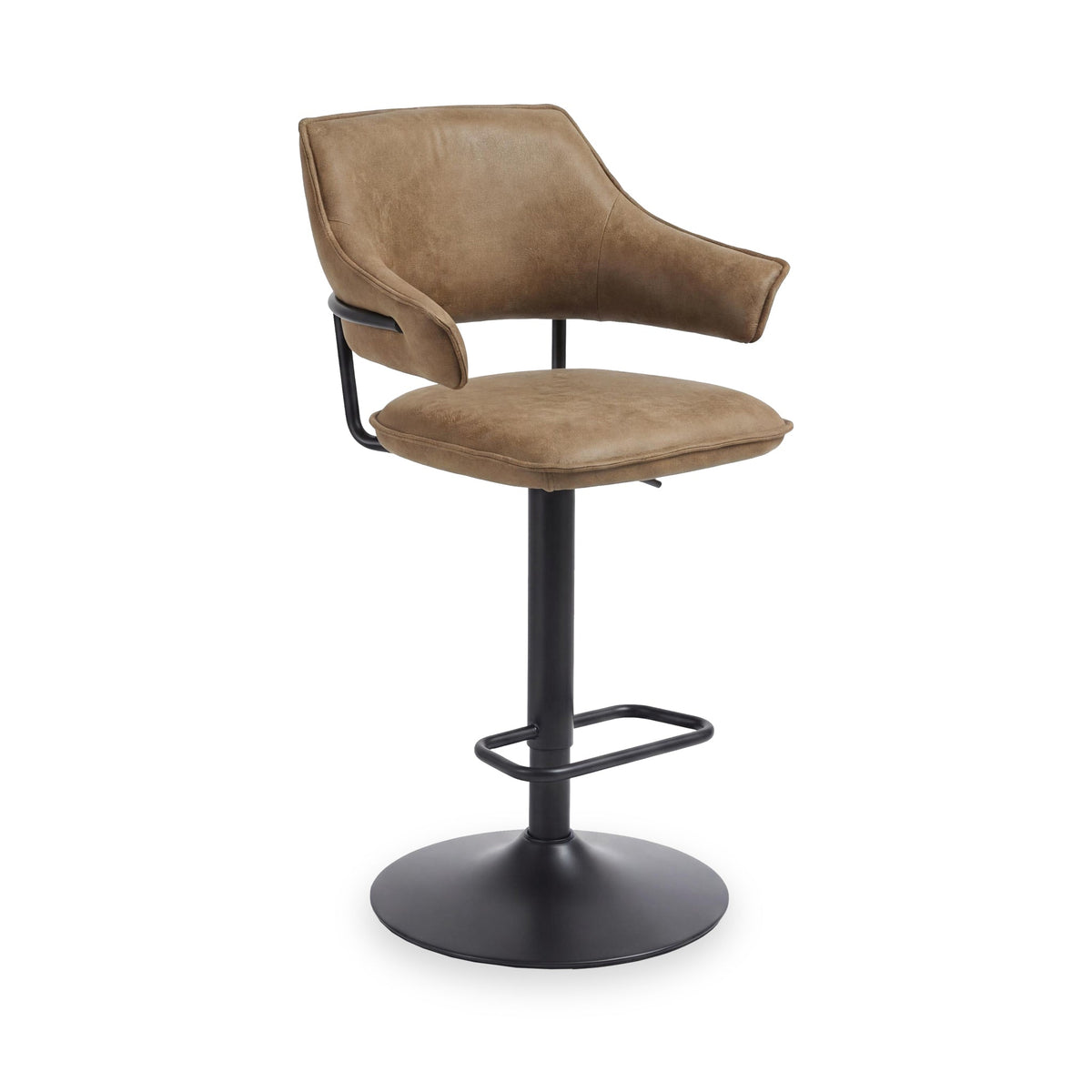 Faraday Faux Leather Swivel Bar Stool