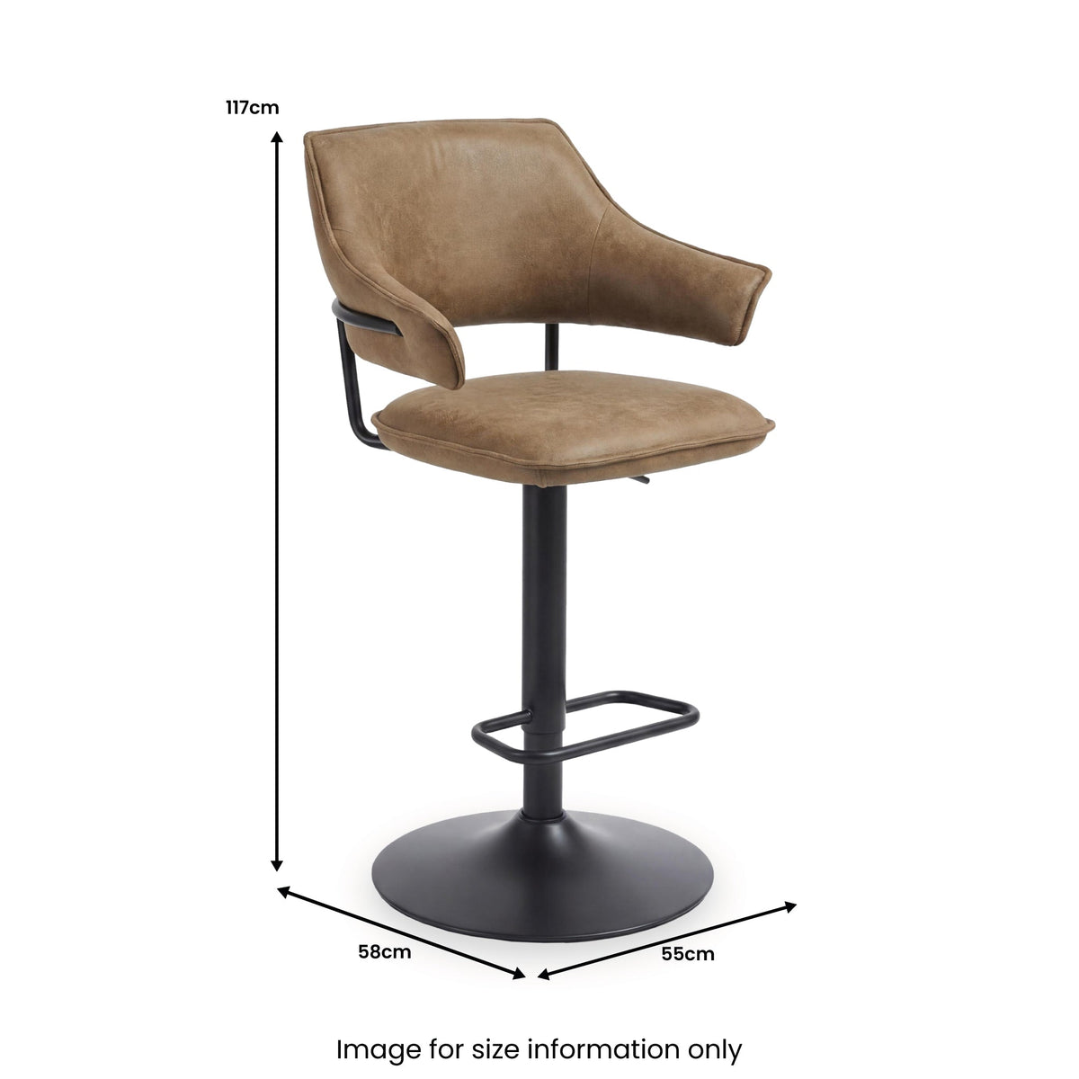 Faraday Faux Leather Swivel Bar Stool