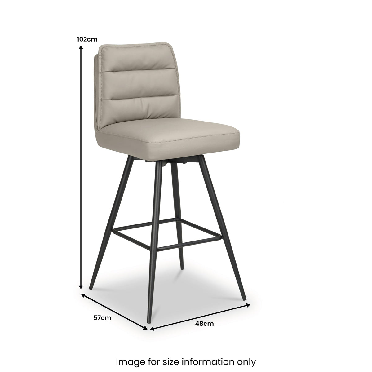 Tate Faux Leather Swivel Bar Stool