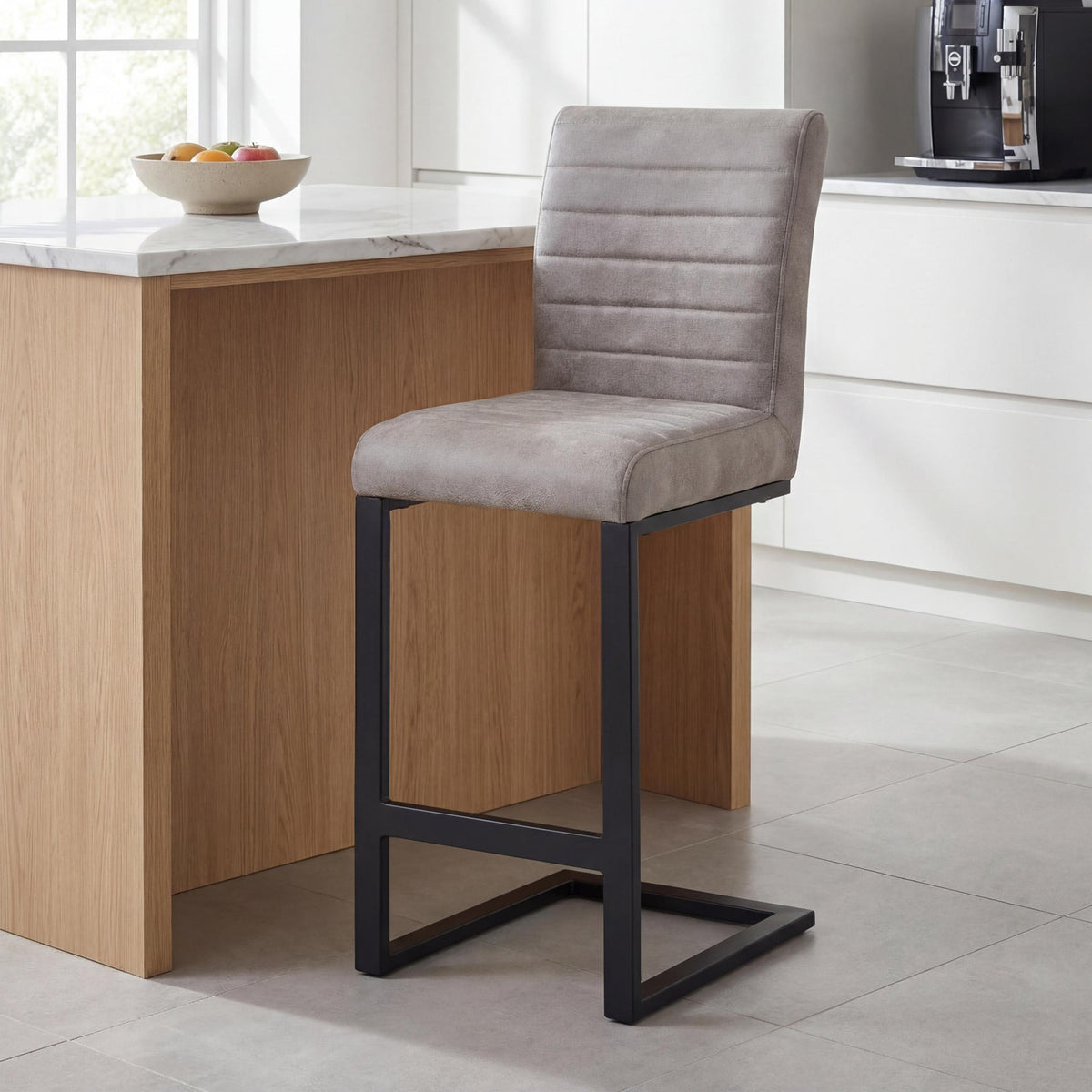 Rino Faux Suede Bar Stool