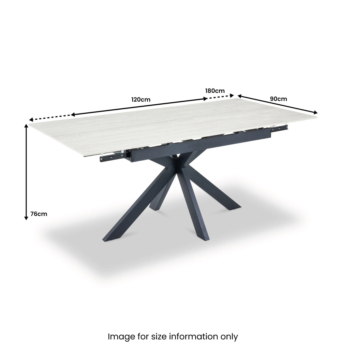 Vista 120cm-180cm Extending Ceramic Dining Table