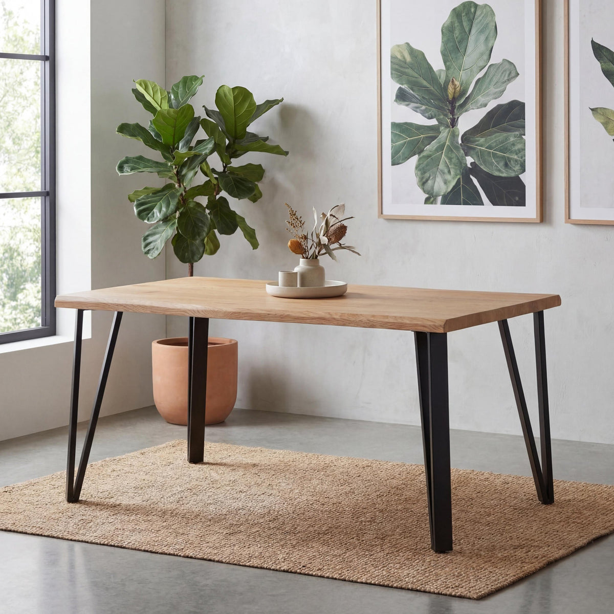 Newbury 160cm Natural Dining Table