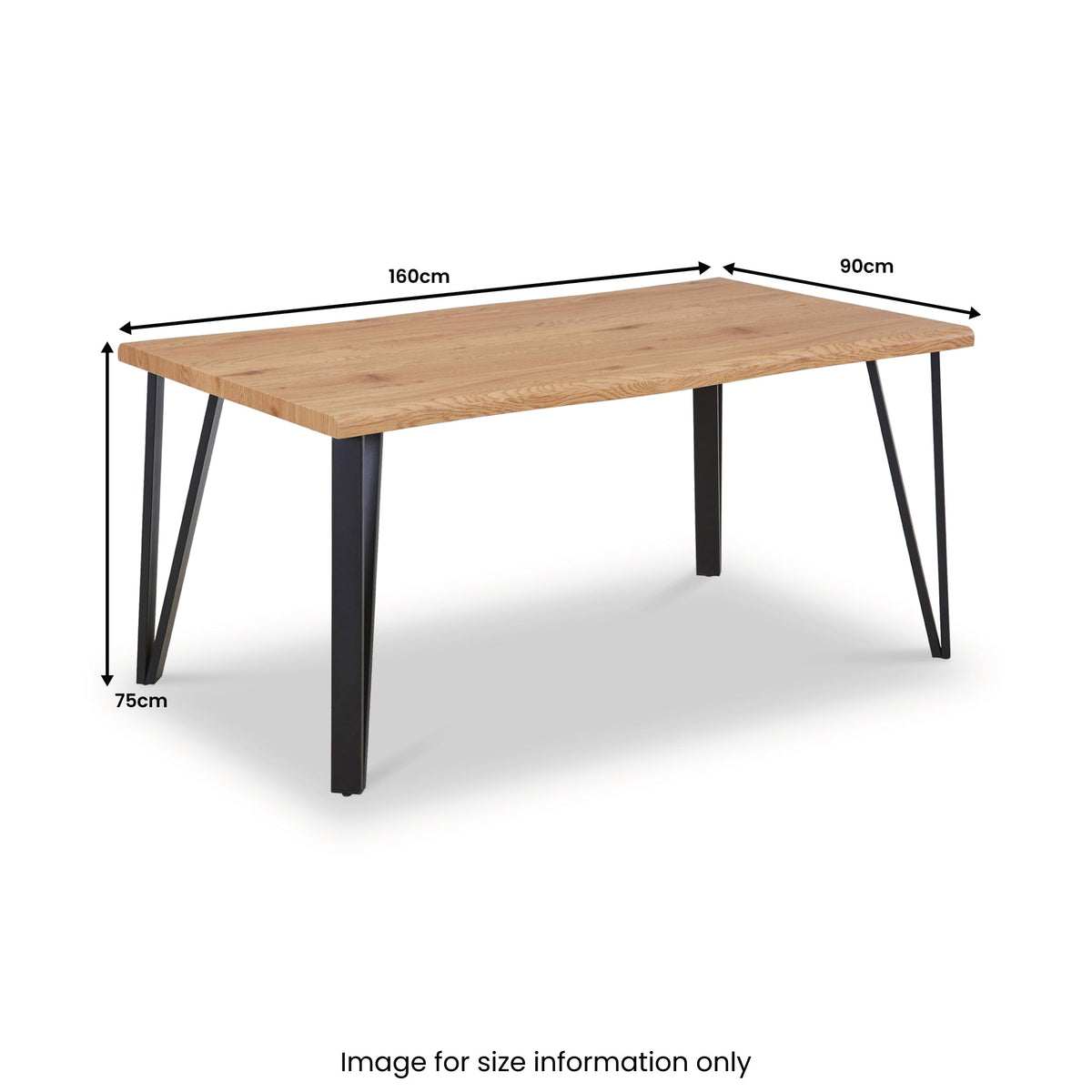 Newbury 160cm Natural Dining Table