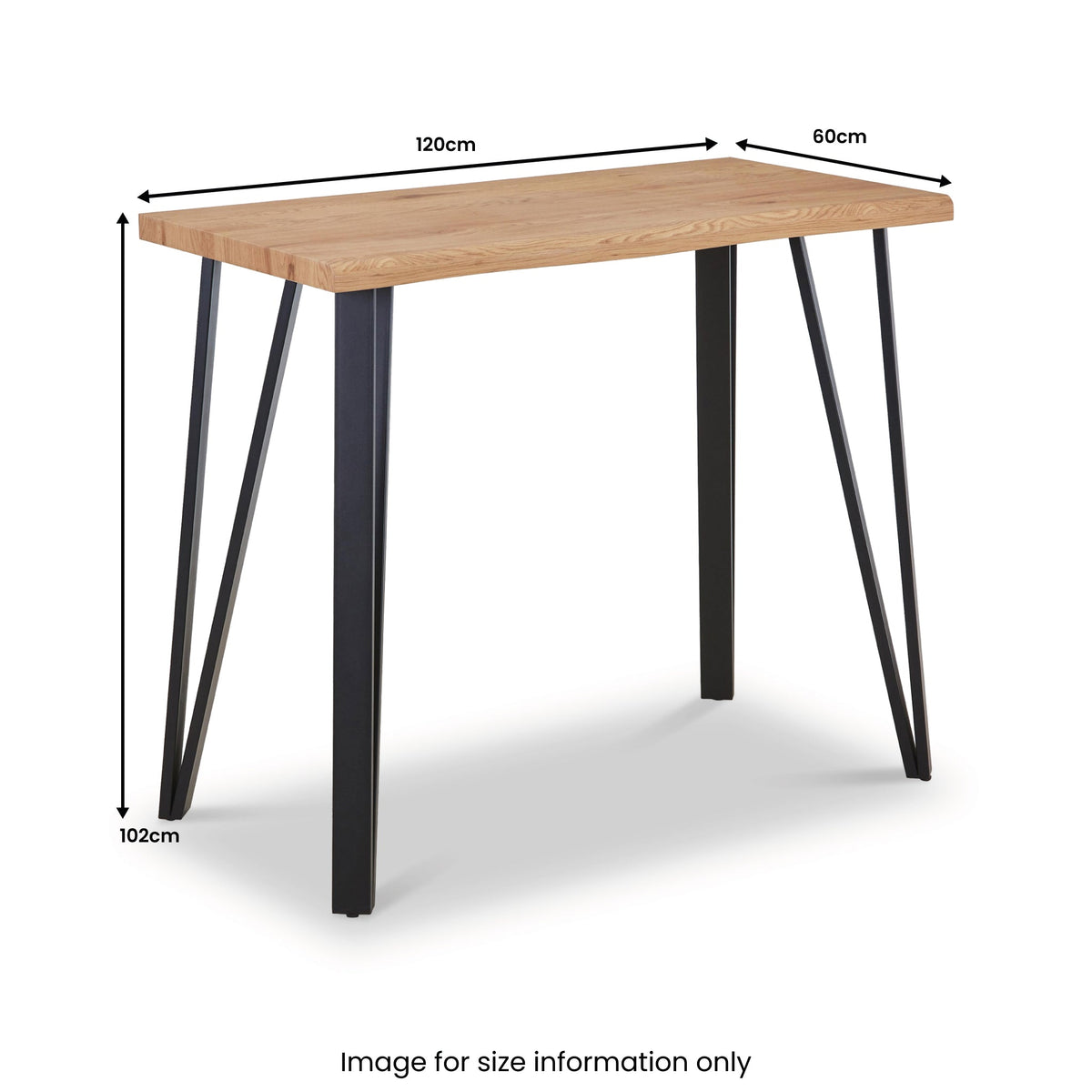 Newbury 120cm Natural Bar Table