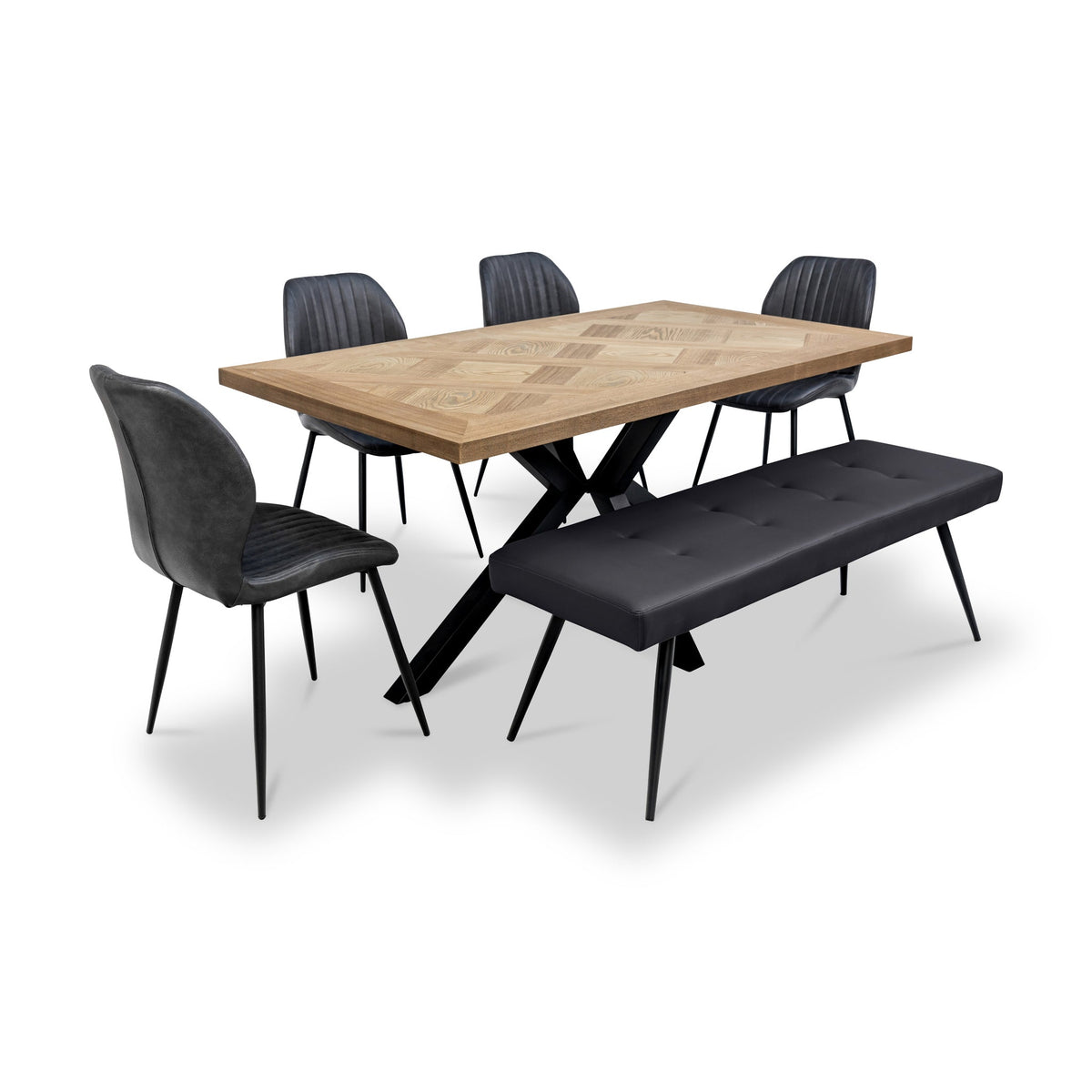 Renley Faux Leather Dining Bench