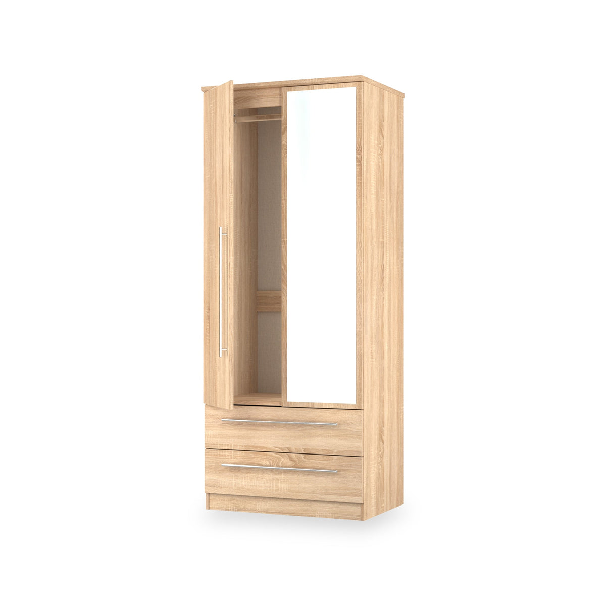 Bramwell Double Mirrored Wardrobe With Drawers