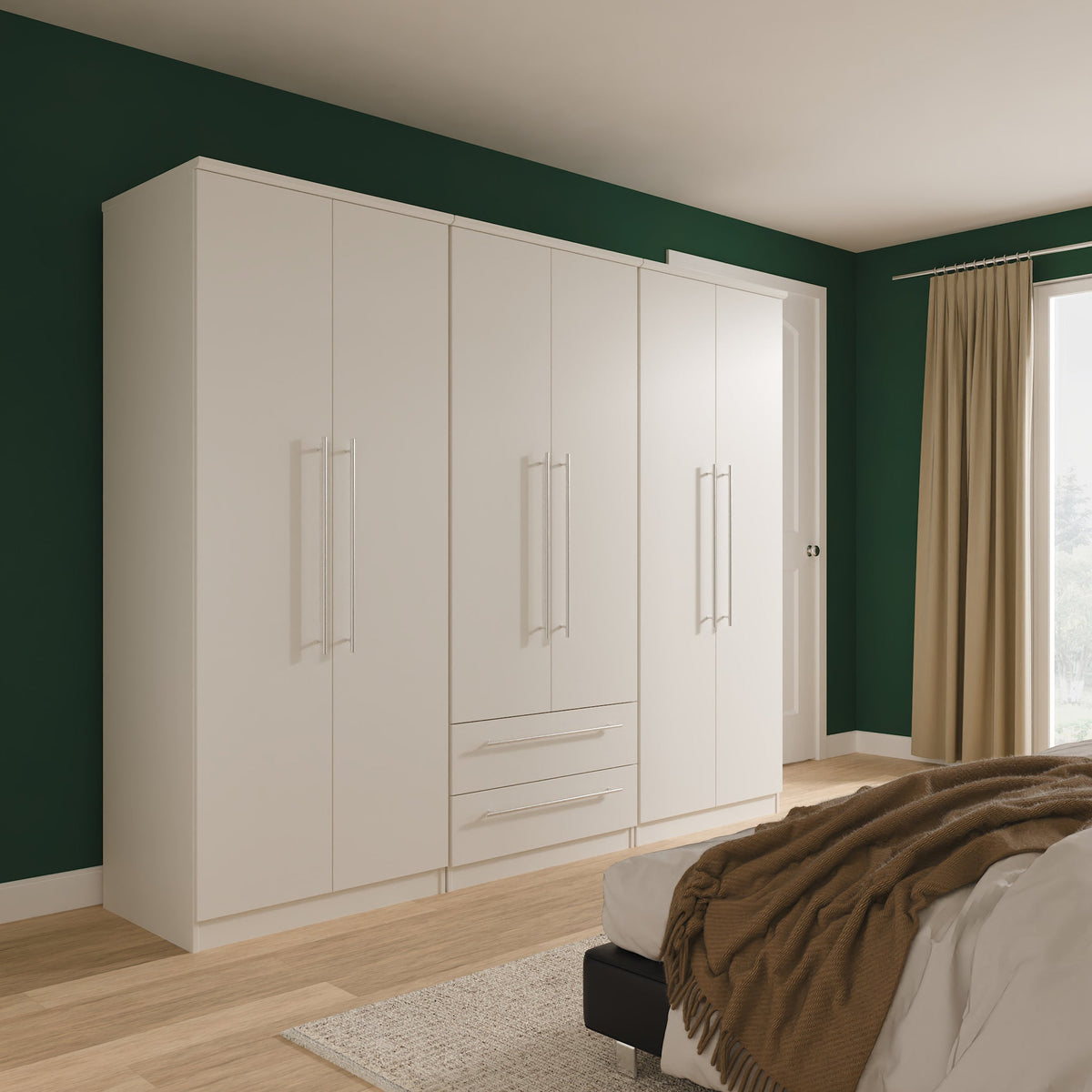 Bramwell 6 Door Wardrobe With Drawers