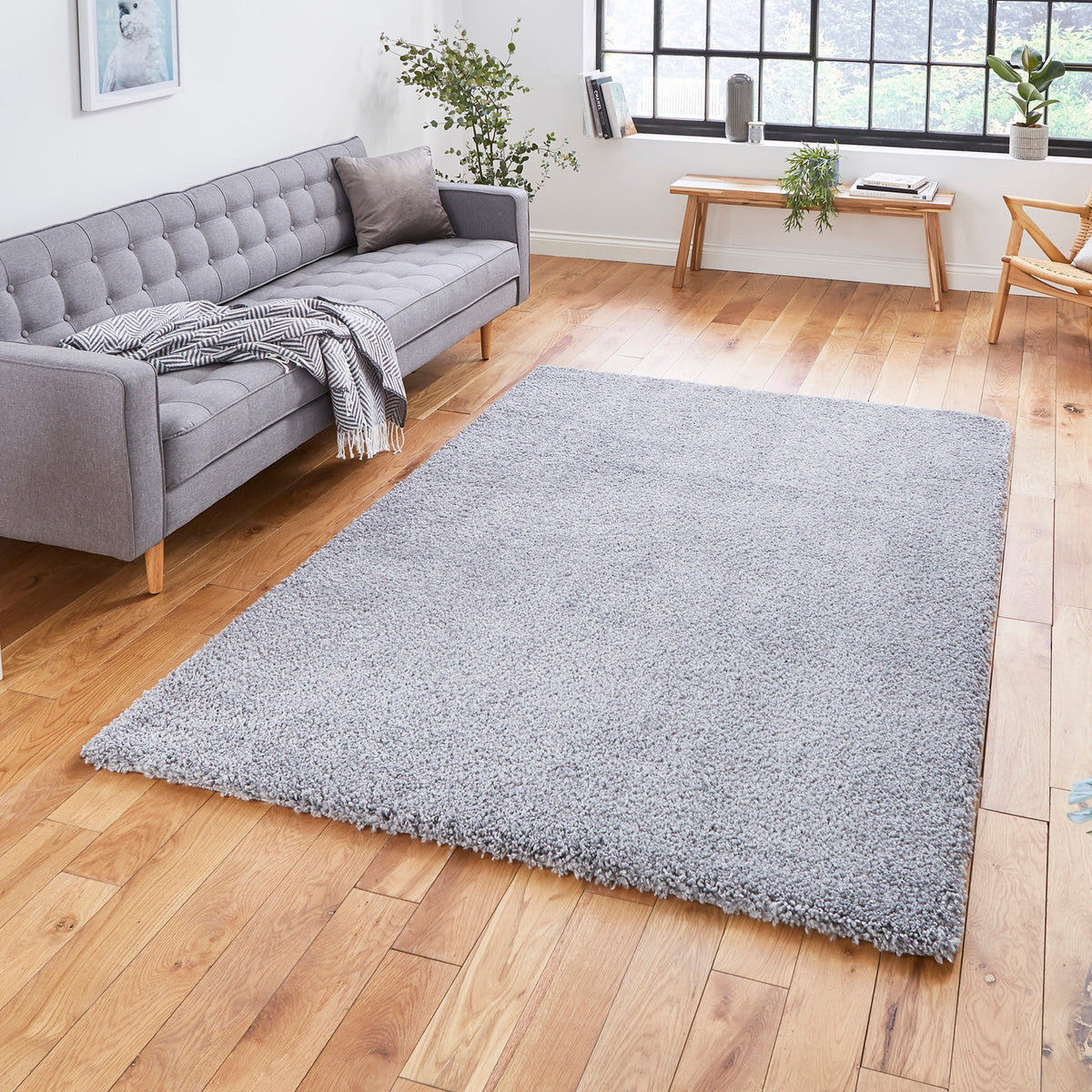 Roswell Stain Resistant Shaggy Rug