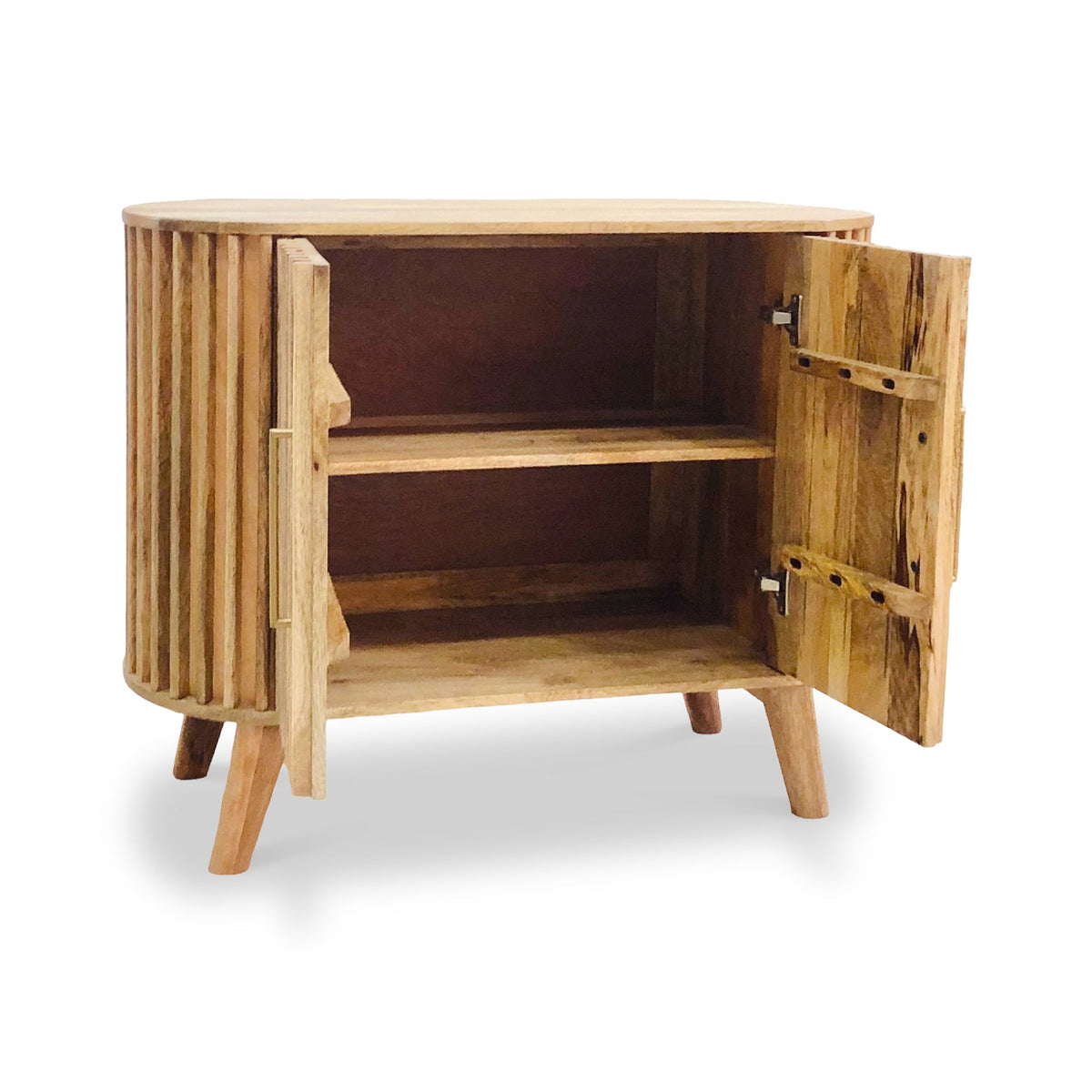 Leo Slatted Mango Wood 2 Door Sideboard