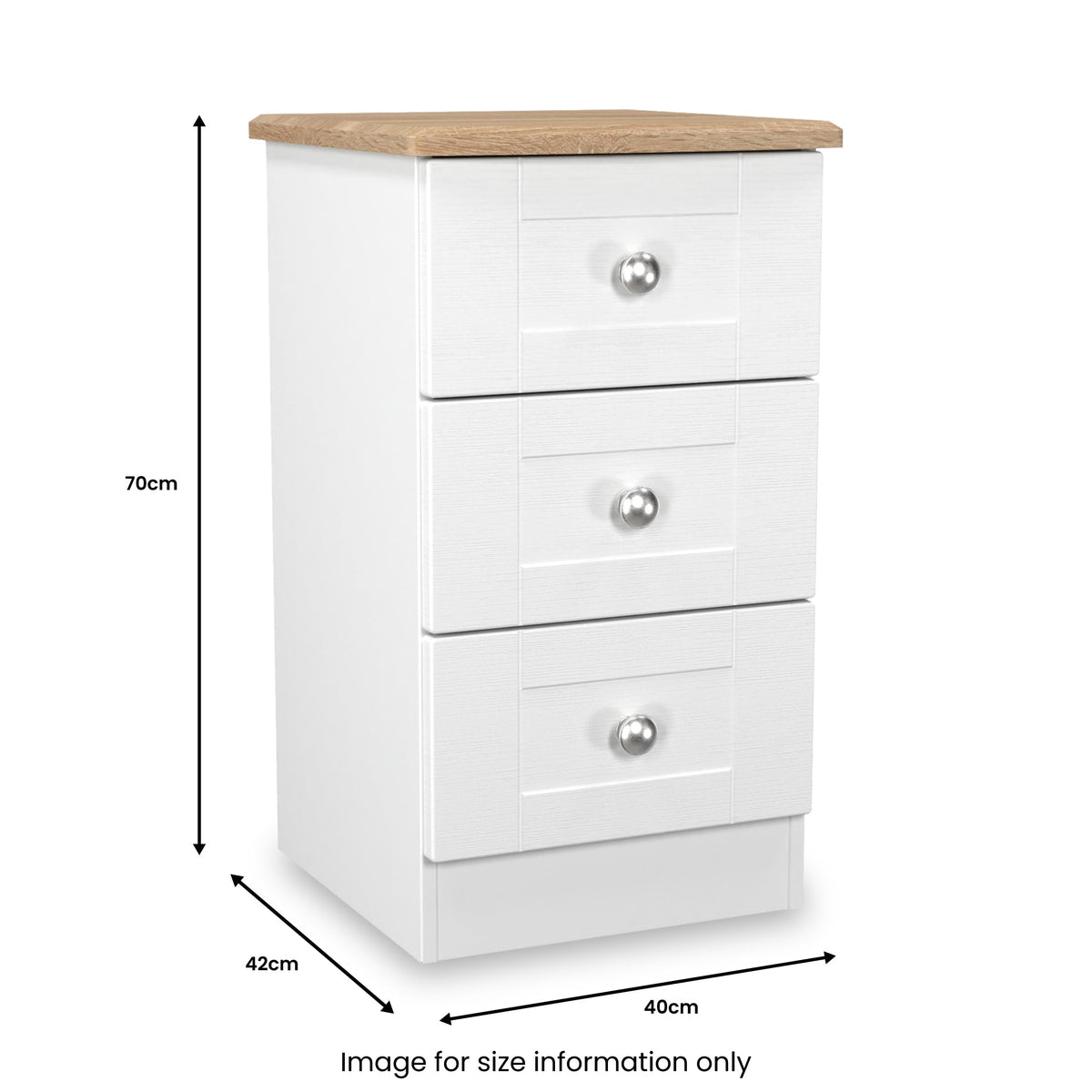 Marlowe 3 Drawer Bedside Table