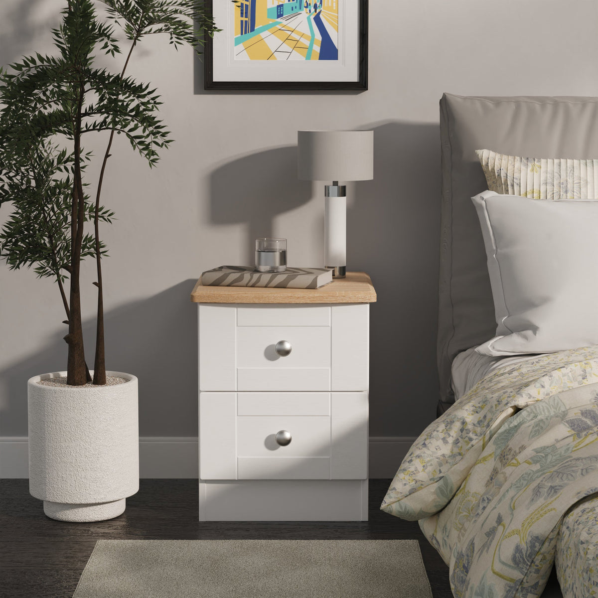 Marlowe 2 Drawer Bedside Table