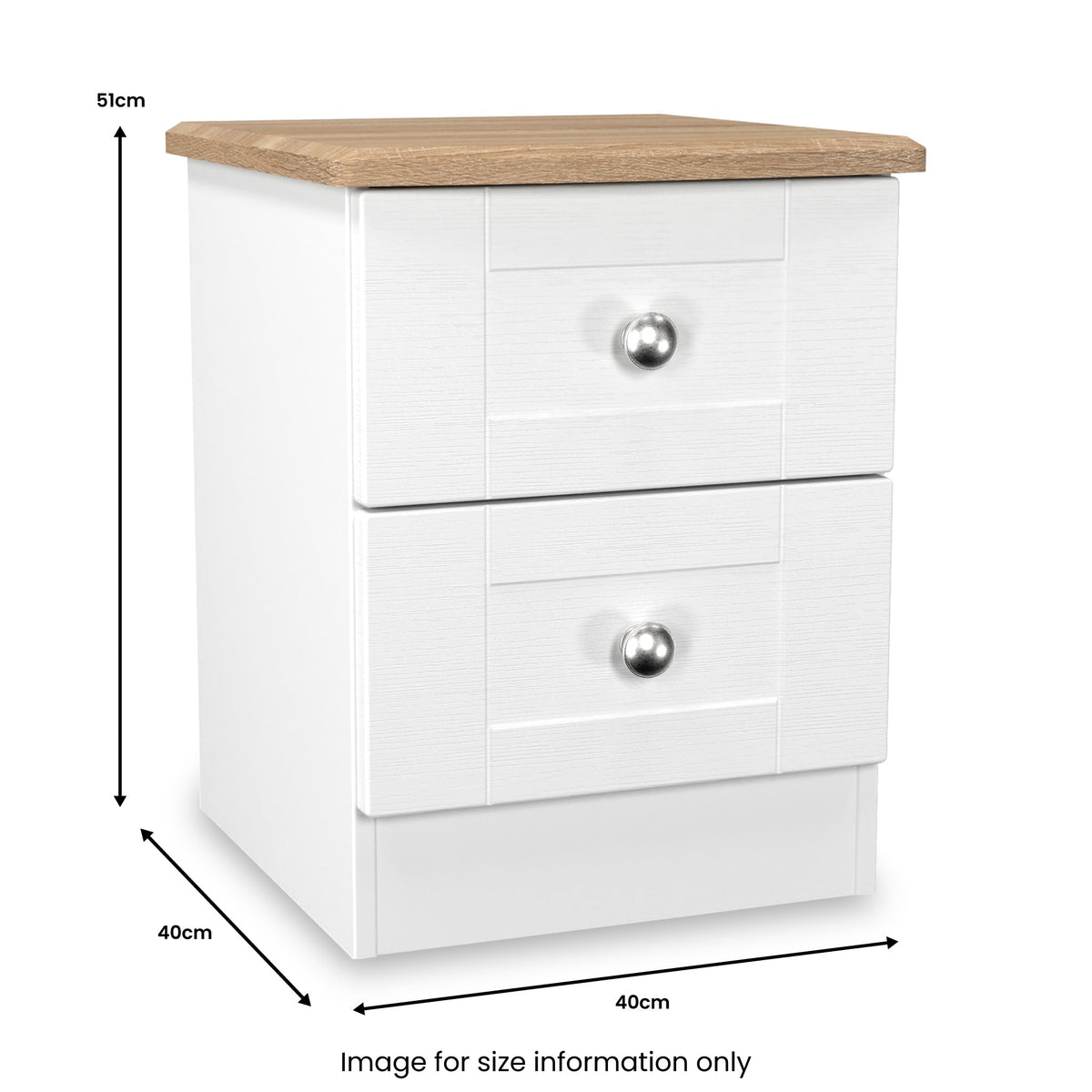 Marlowe 2 Drawer Bedside Table