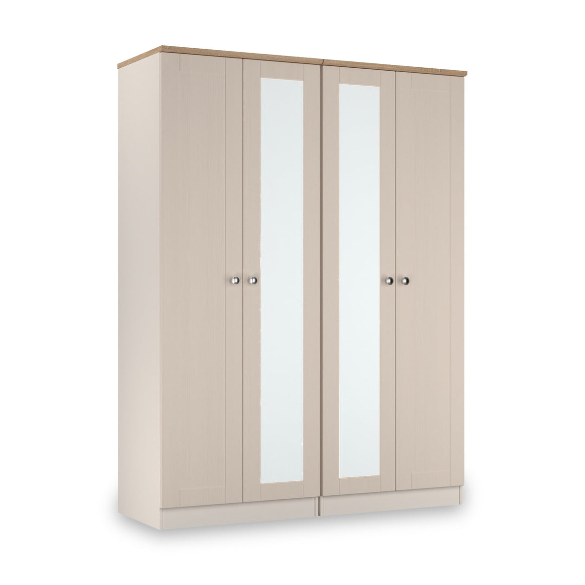 Marlowe 4 Door Mirrored Wardrobe
