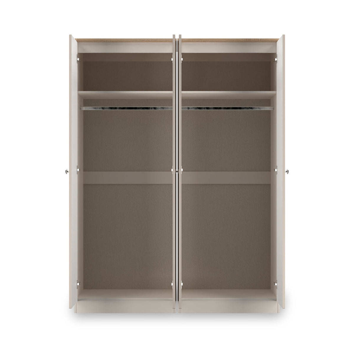 Marlowe 4 Door Mirrored Wardrobe