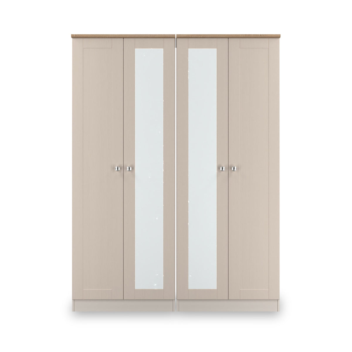 Marlowe 4 Door Mirrored Wardrobe