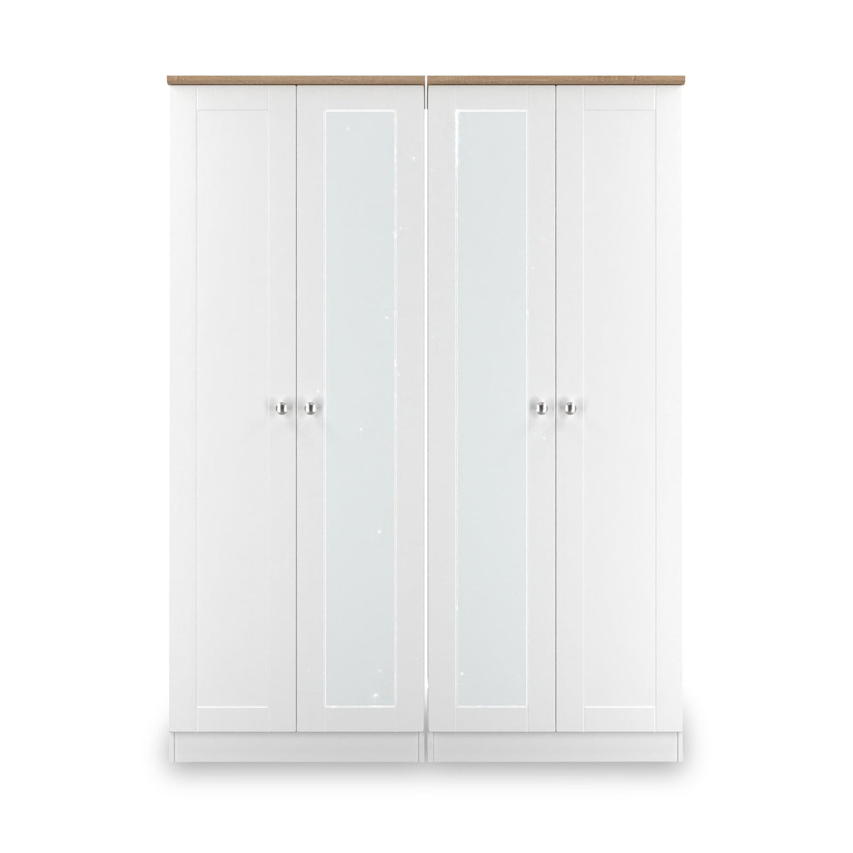 Marlowe 4 Door Mirrored Wardrobe