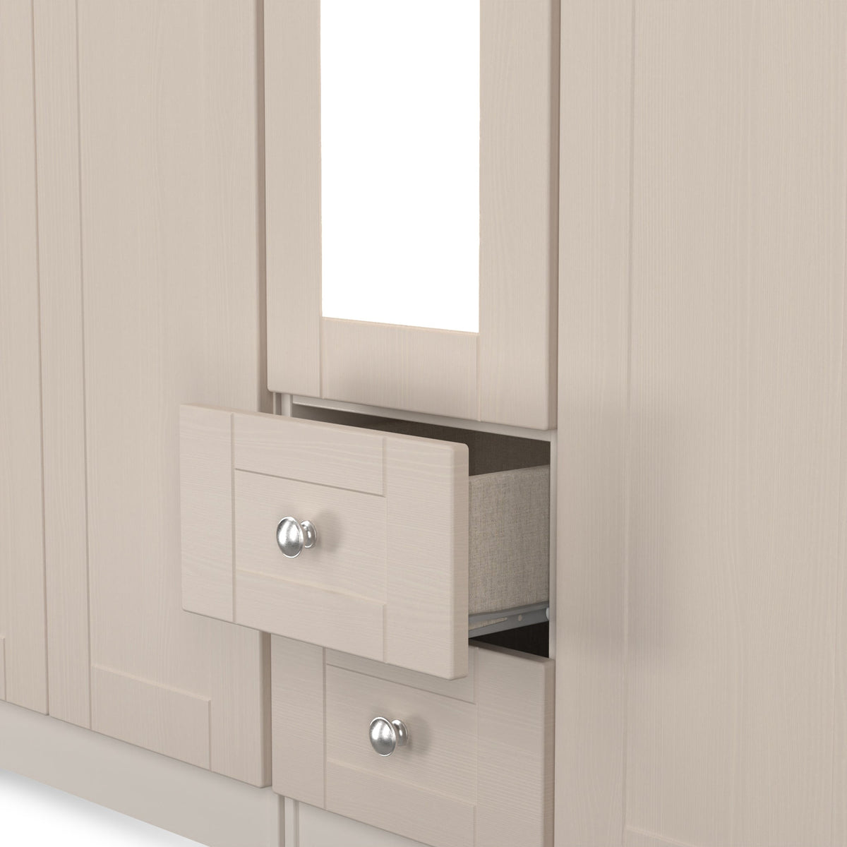 Marlowe 5 Door Mirrored Wardrobe With Drawers