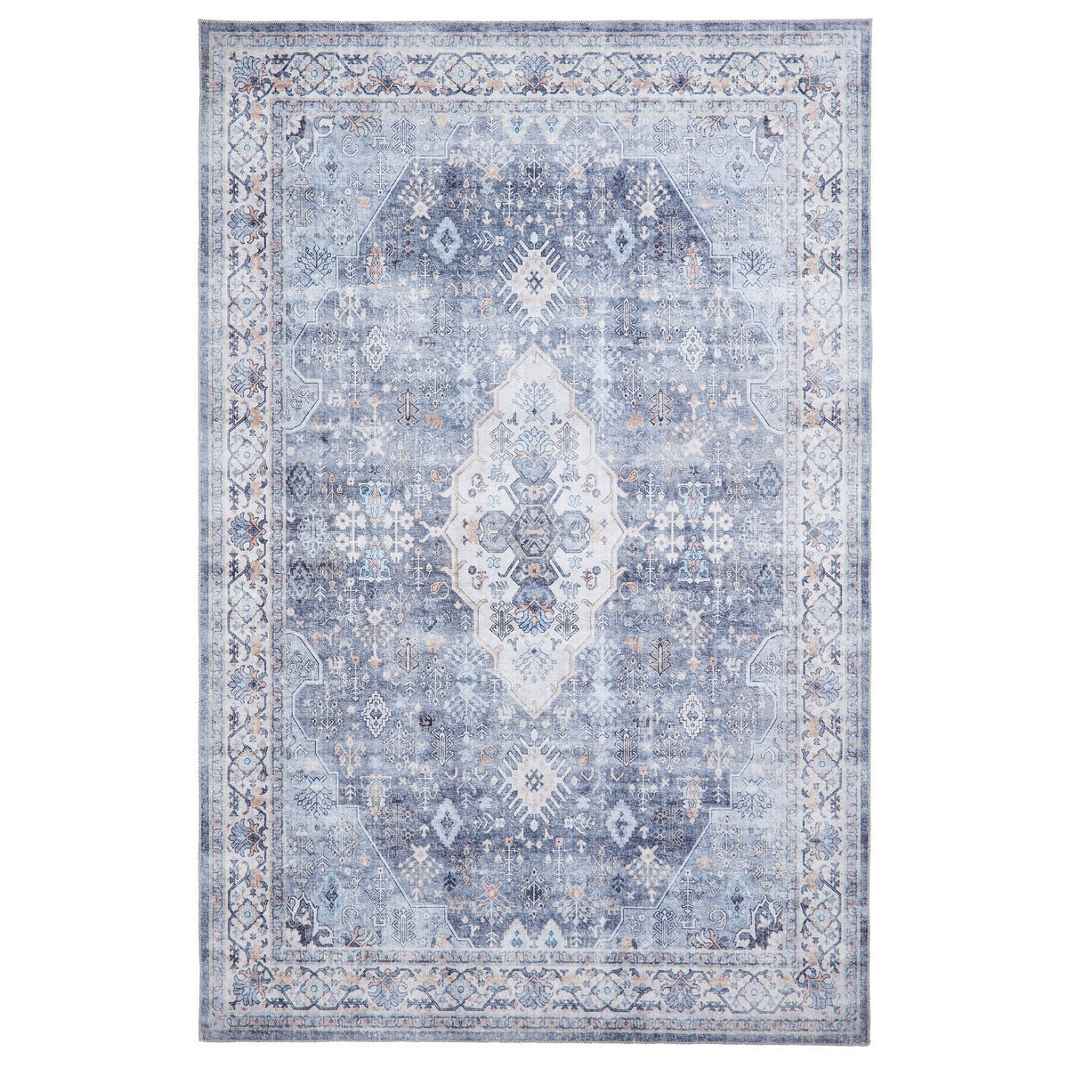 Lincoln Distressed Medallion Rug