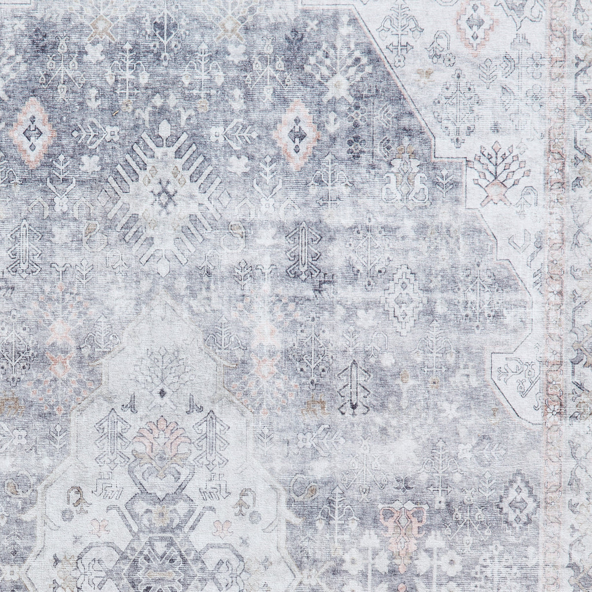 Lincoln Distressed Medallion Rug