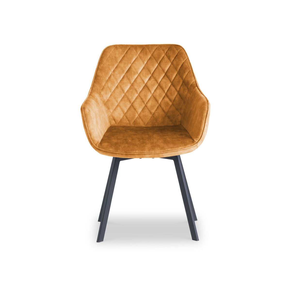 Wilton Velvet Quilted Back Swivel Dining Chair