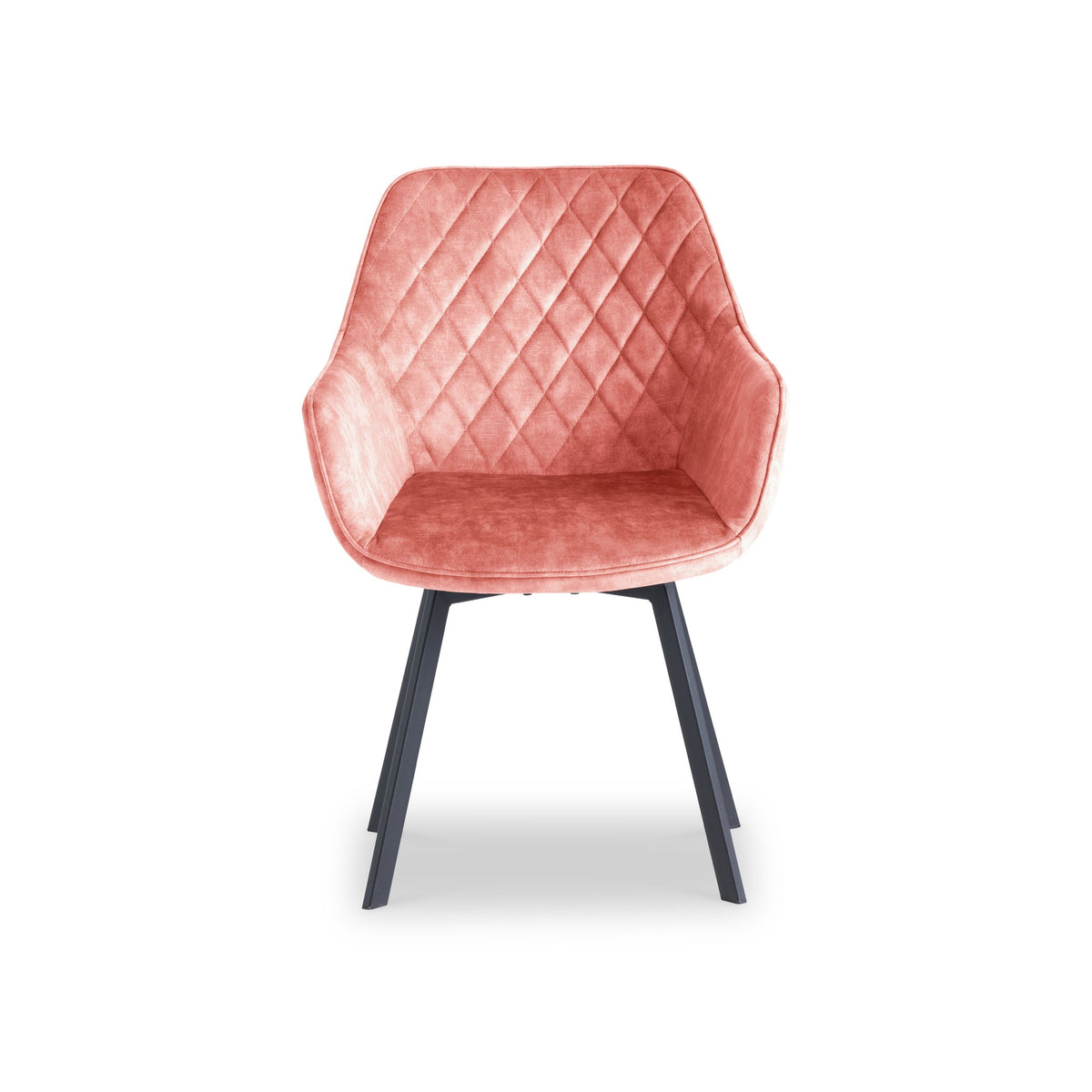 Wilton Velvet Quilted Back Swivel Dining Chair
