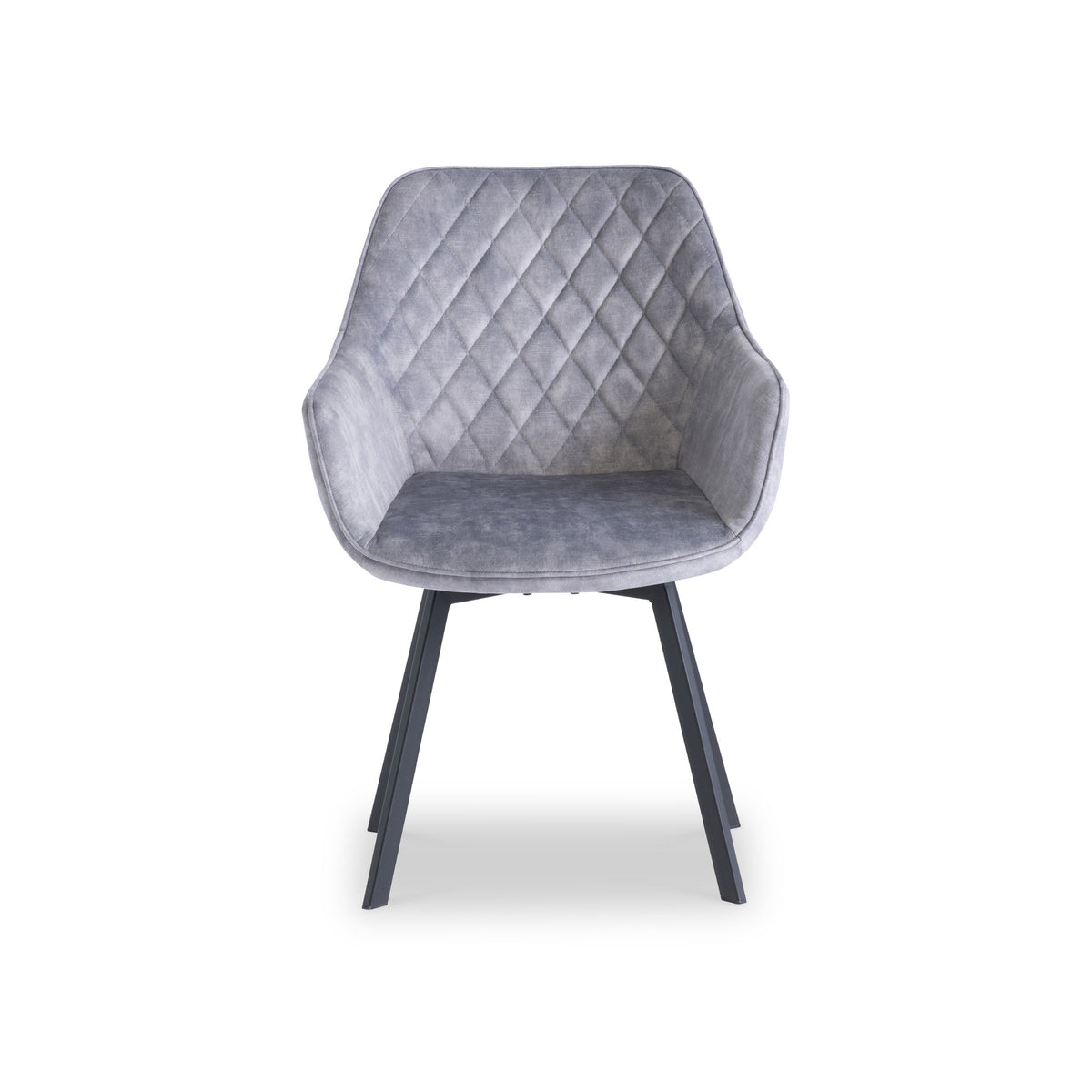 Wilton Velvet Quilted Back Swivel Dining Chair