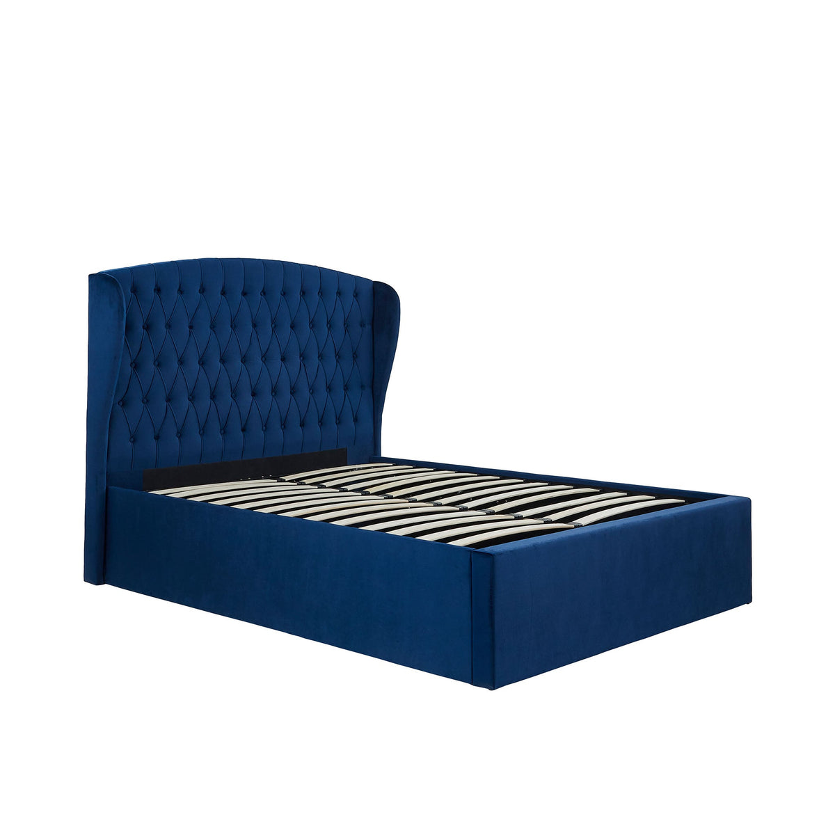 Sailsbury Velvet Ottoman Storage Bed Frame