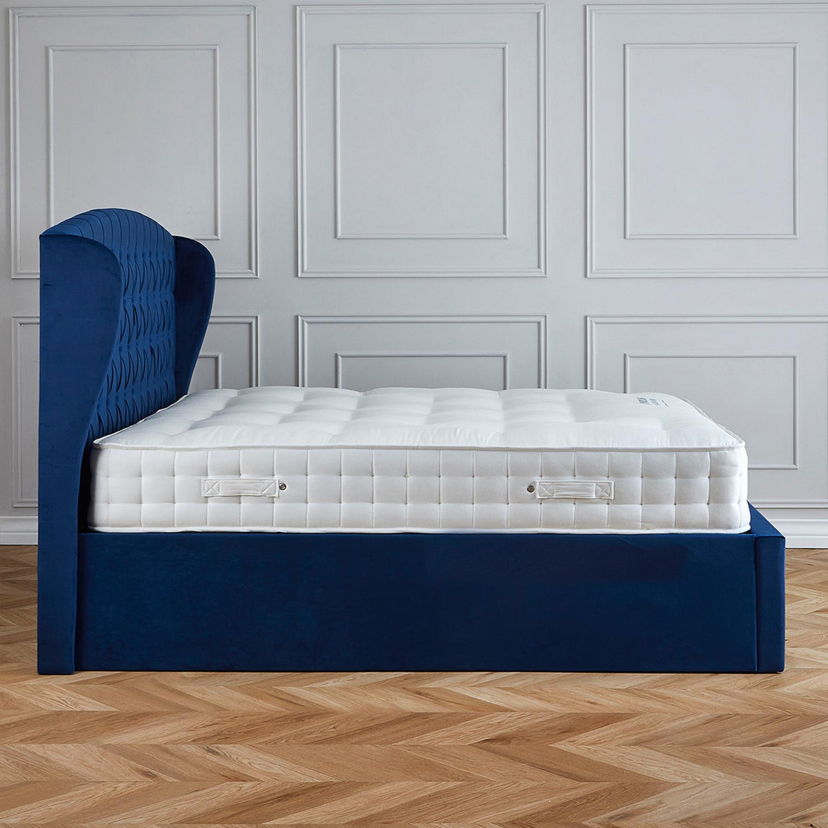 Sailsbury Velvet Ottoman Storage Bed Frame