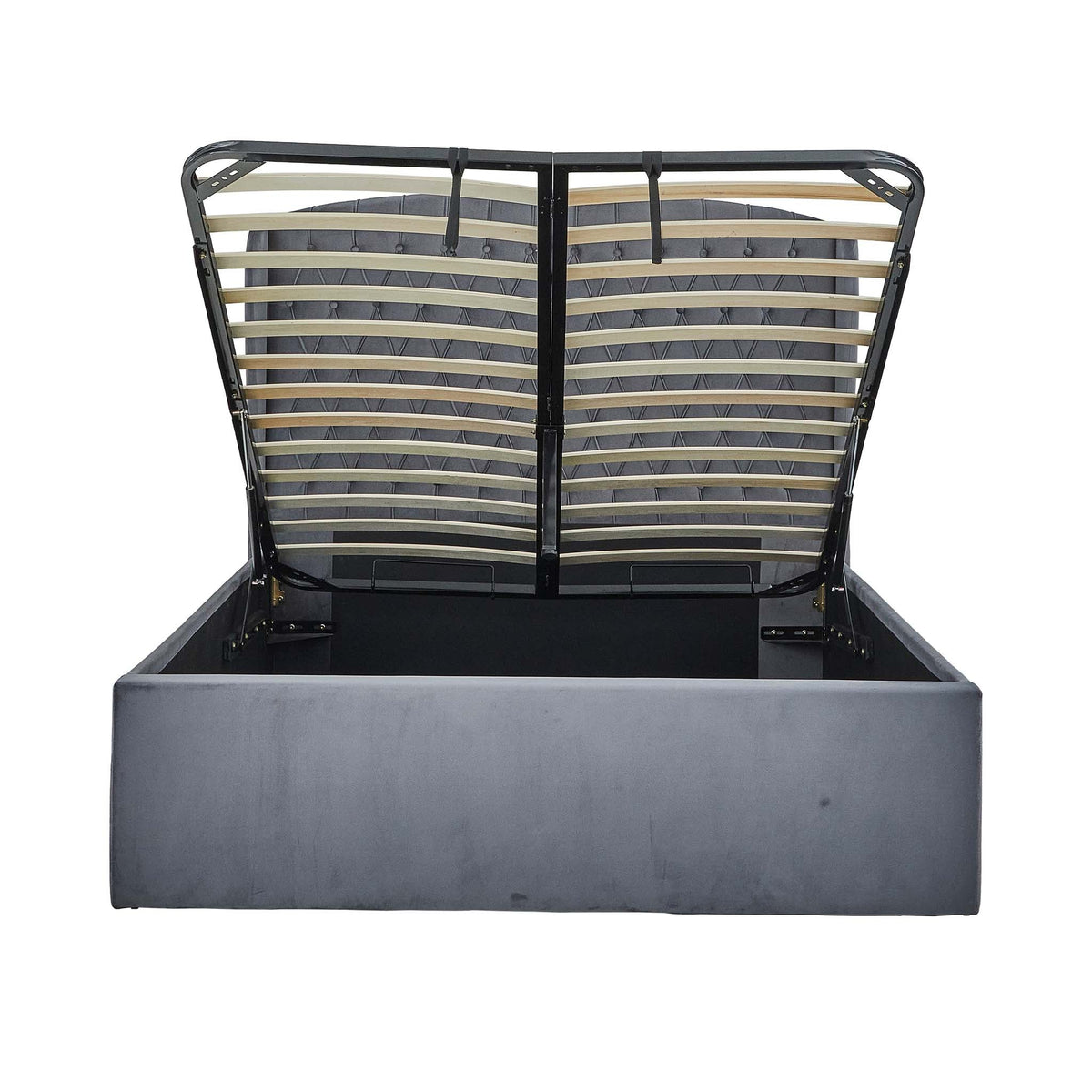 Sailsbury Velvet Ottoman Storage Bed Frame