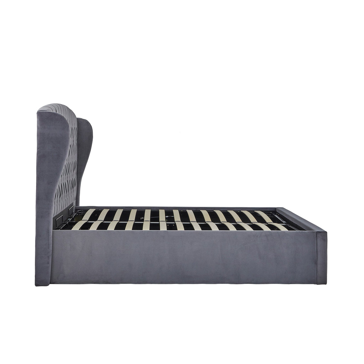 Sailsbury Velvet Ottoman Storage Bed Frame