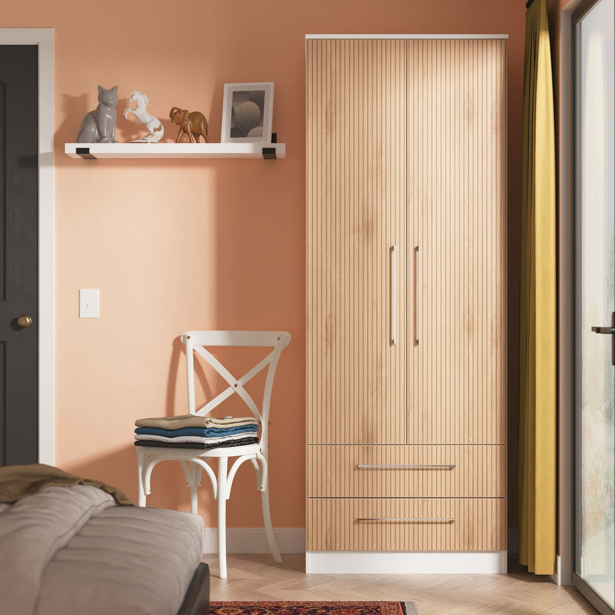 Ellington Double Wardrobe With Drawers