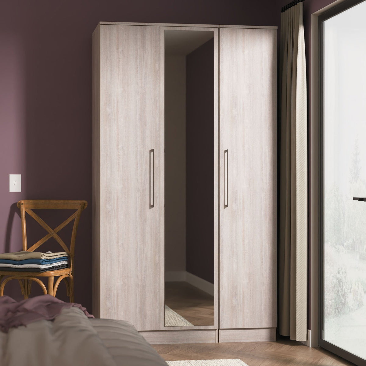 Ellington Triple Mirrored Wardrobe