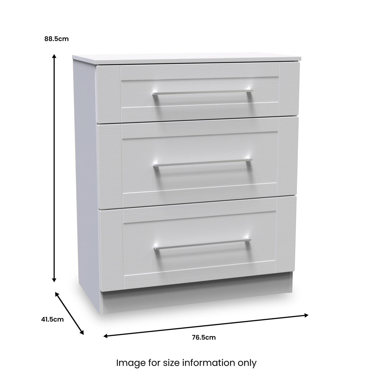 Bellamy 3 Drawer Deep Chest