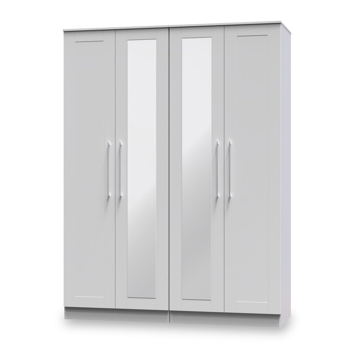 Bellamy Tall 4 Door 2 Central Mirrored Wardrobe