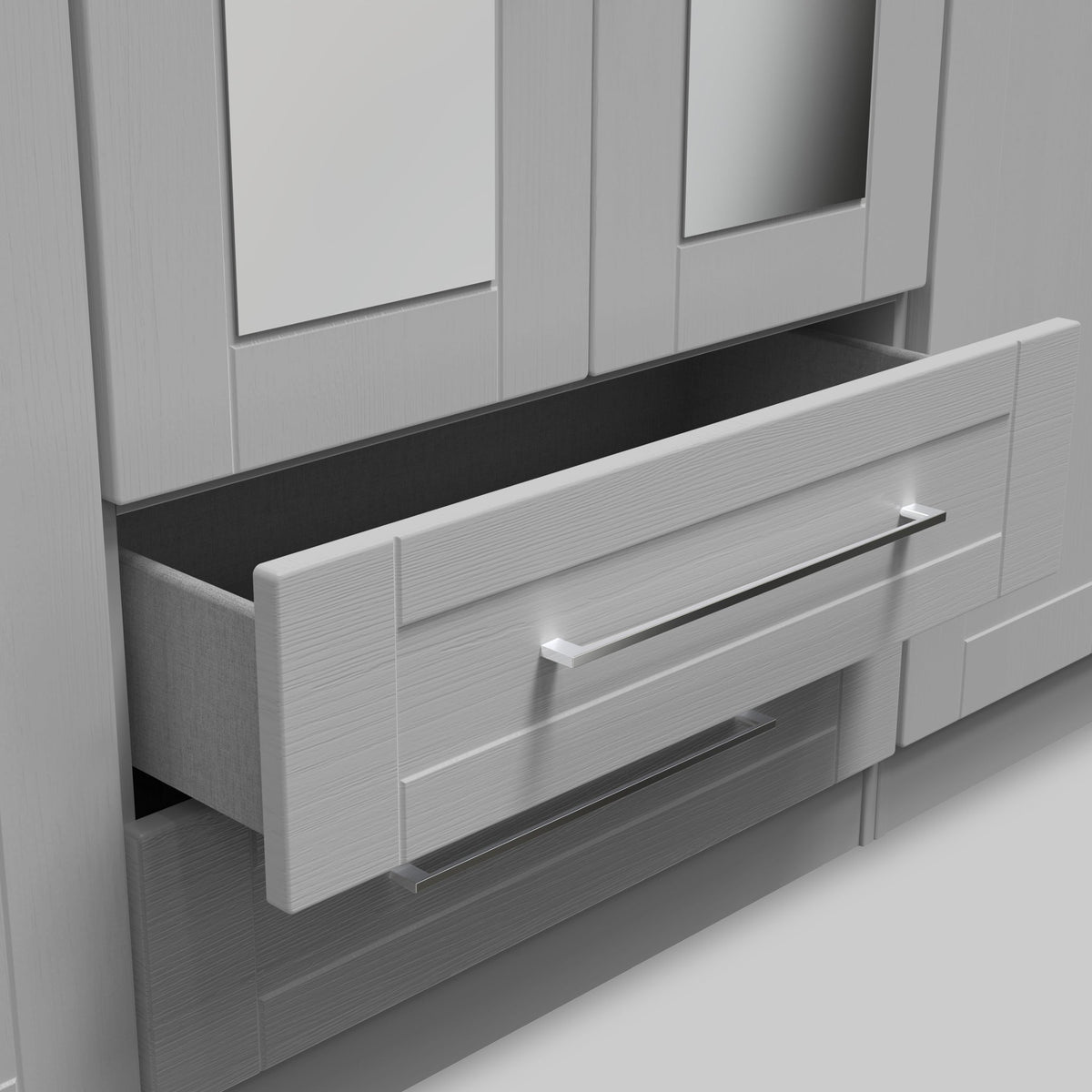 Bellamy Tall 6 Door 2 Drawer with Mirrors Wardrobe
