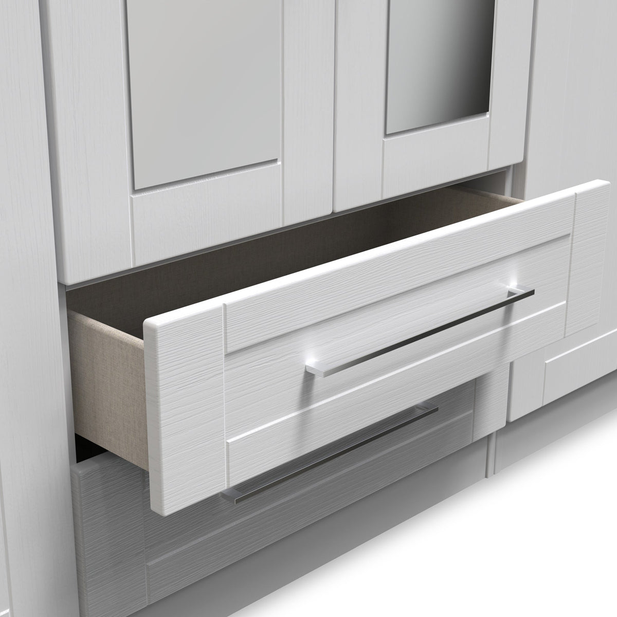 Bellamy Tall 6 Door 2 Drawer with Mirrors Wardrobe