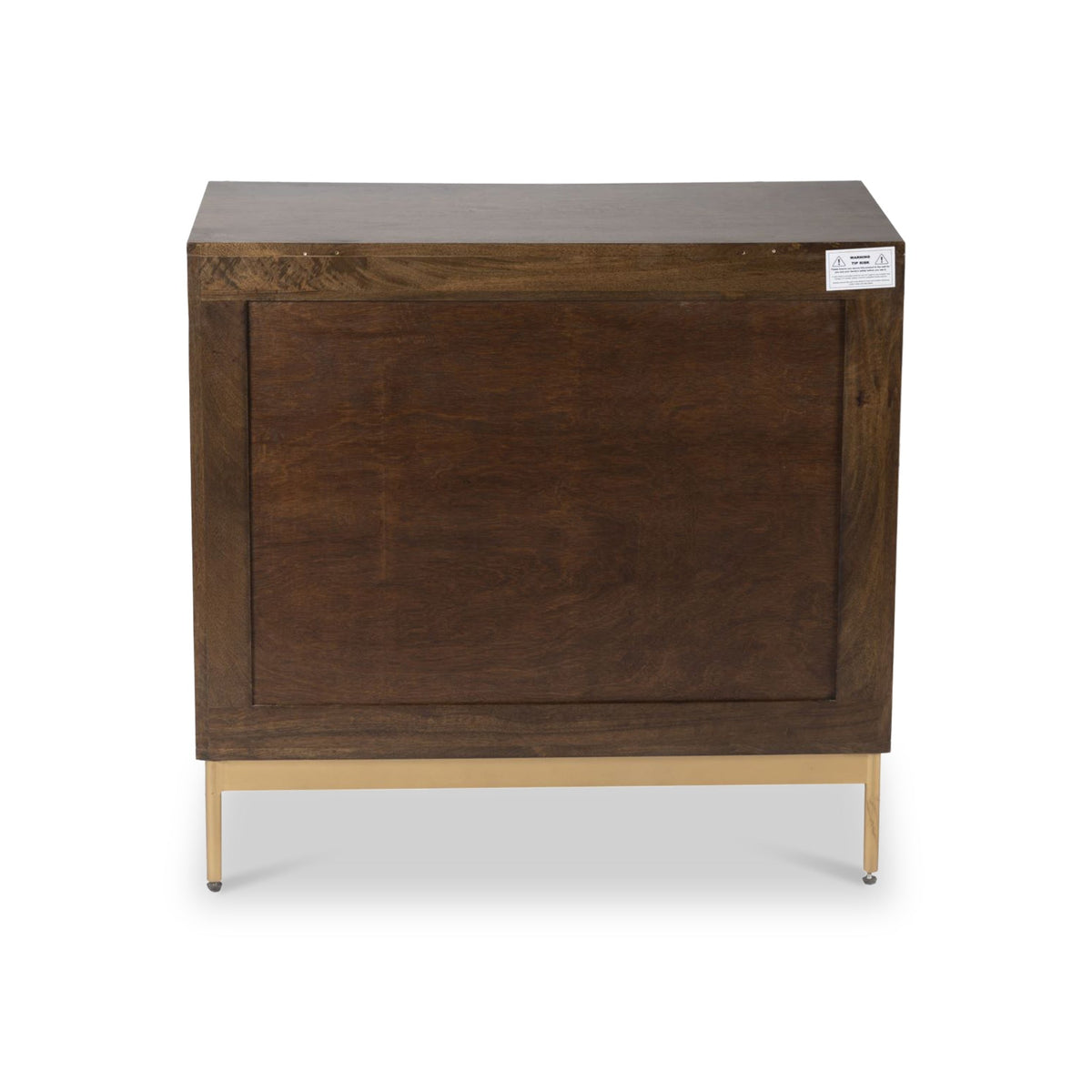 Beau Grooved Brown Mango Wood 2 Door Sideboard