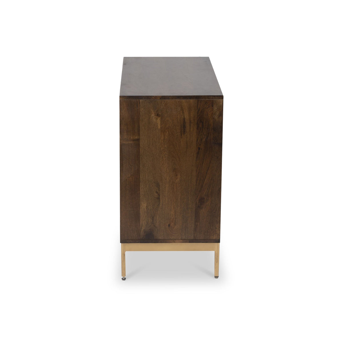Beau Grooved Brown Mango Wood 2 Door Sideboard
