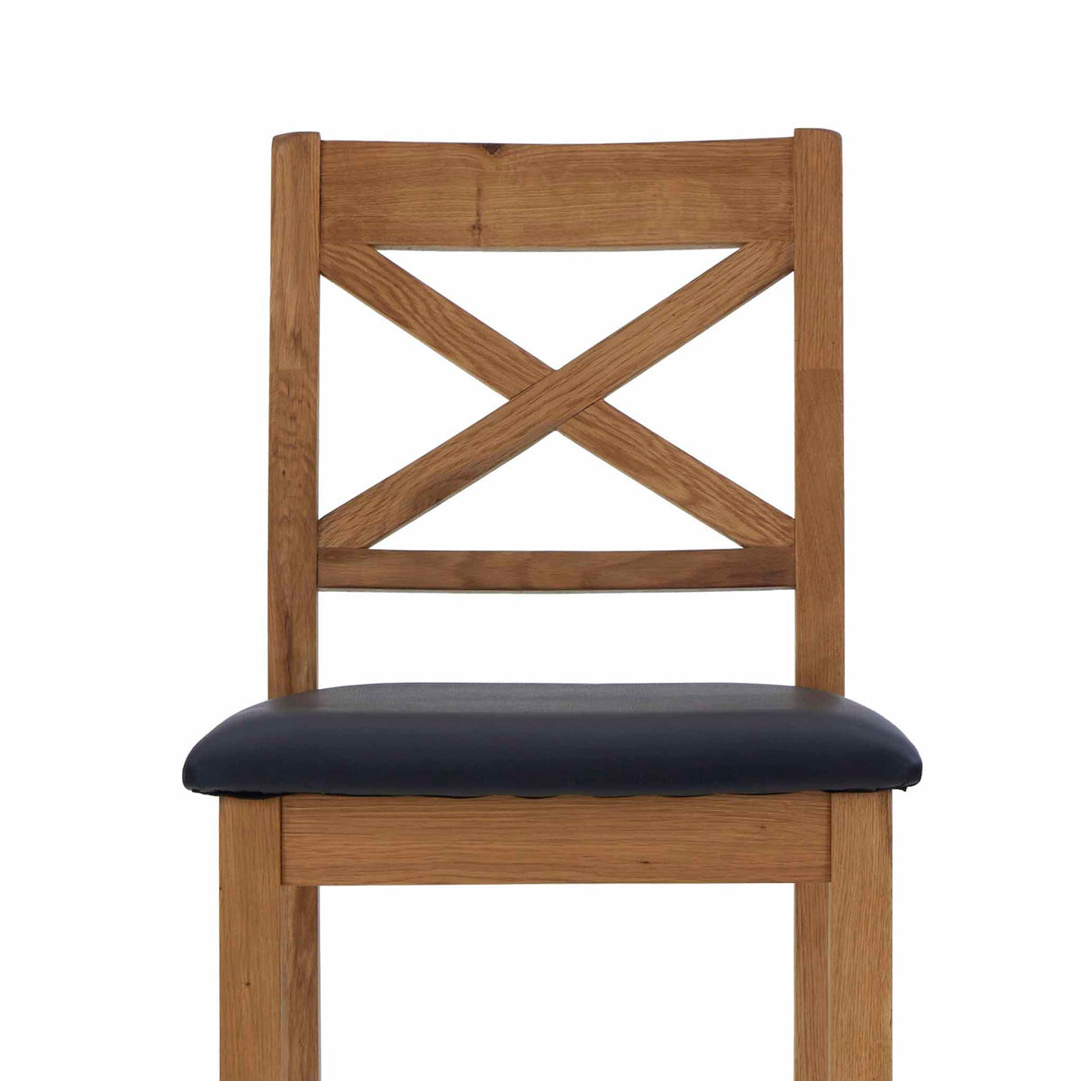 Zelah Oak Cross Back Bar Stool