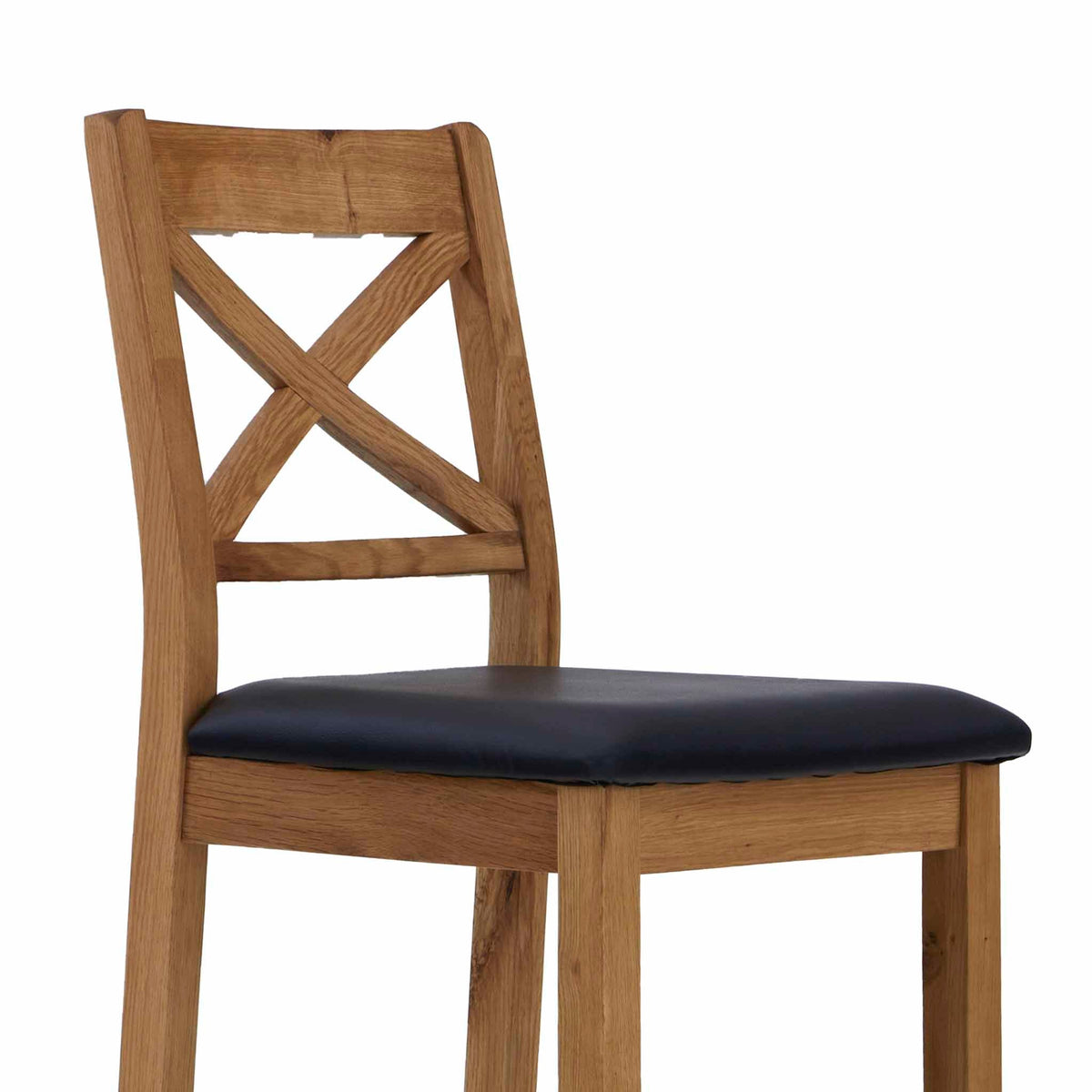 Zelah Oak Cross Back Bar Stool