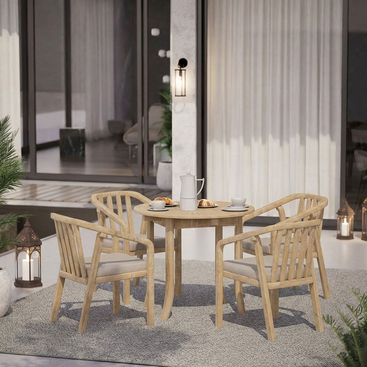 Riven Outdoor Dining Chair Set of 4