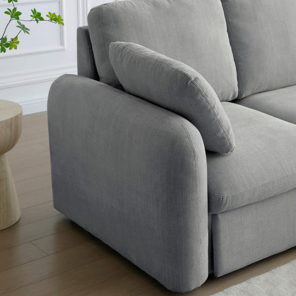 Belvere Curved Corner 3 Seater Sofa Bed