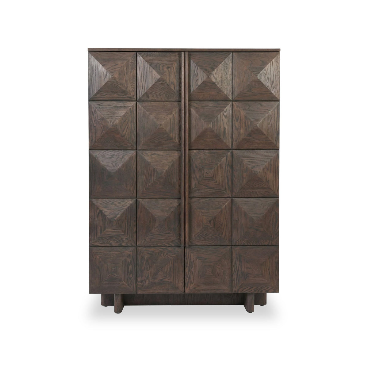 Roka Oak Geometric 2 Door Cabinet