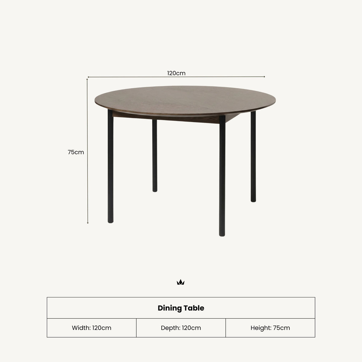 Roka Oak Round Dining Table