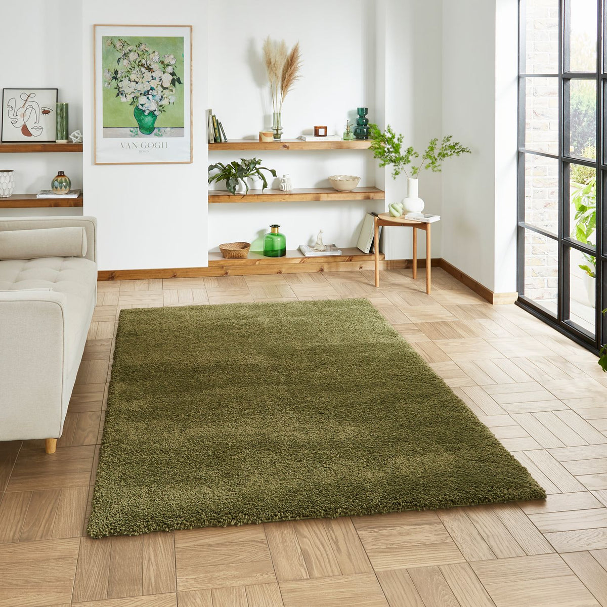Roswell Stain Resistant Shaggy Rug