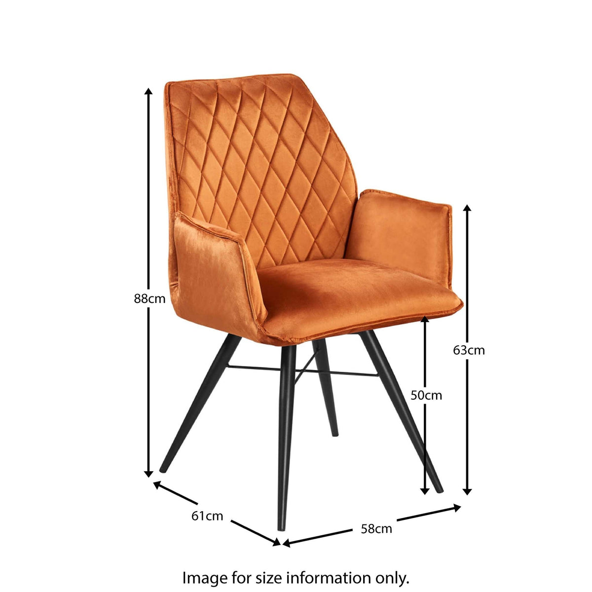 Quinn Swivel Velvet Dining Chair