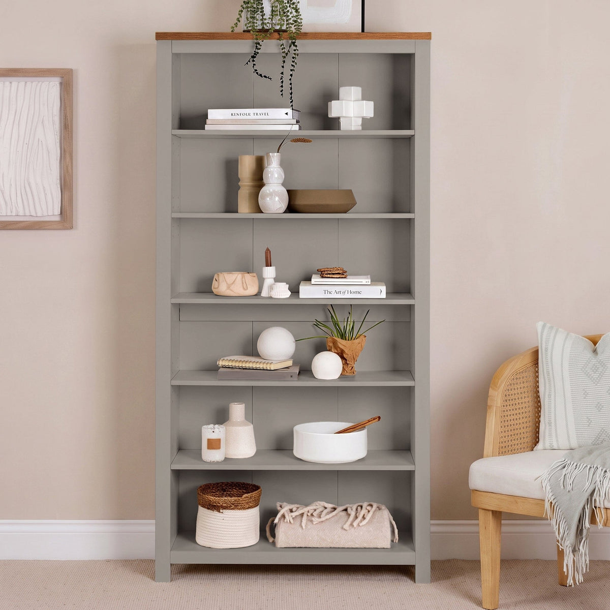 Bampton Stone Grey Tall Bookcase