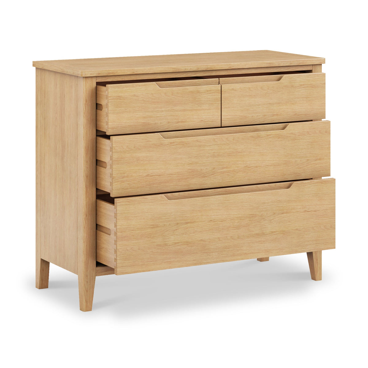 Camdale Oak 4 Drawer Wide Chest